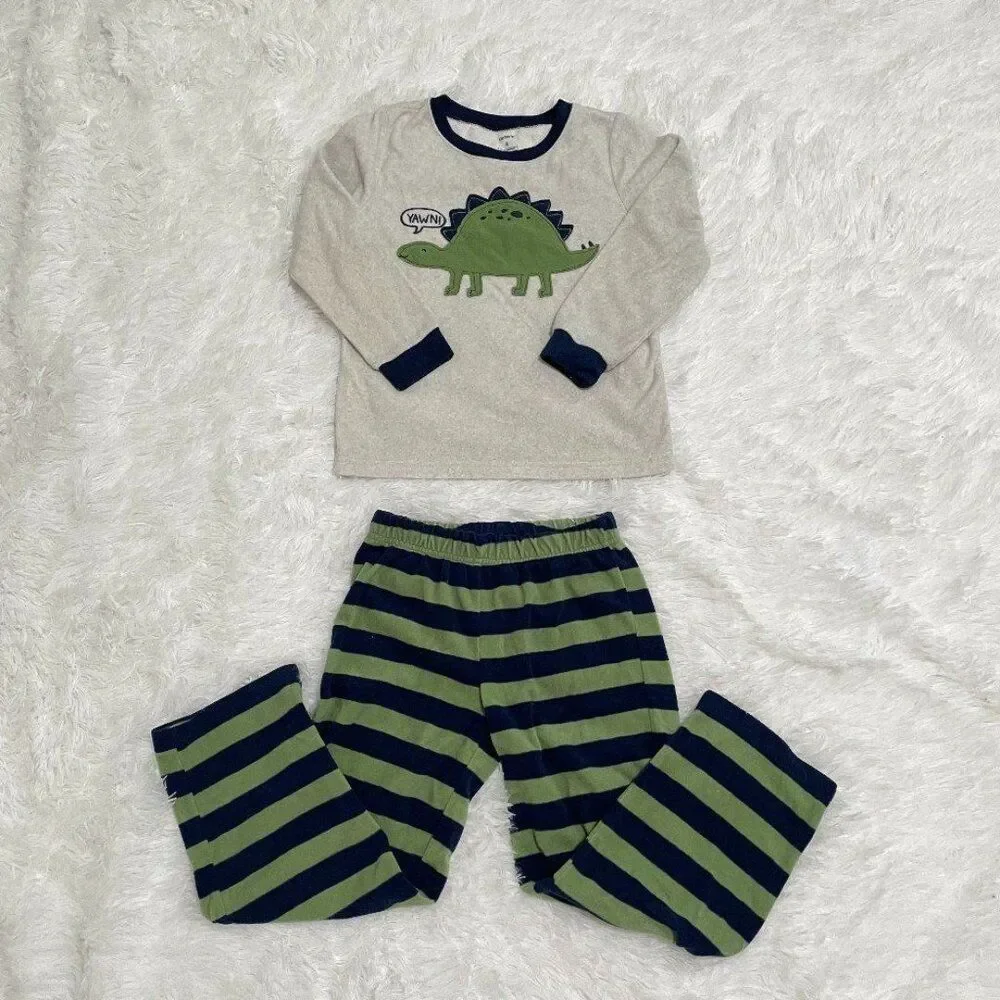 Toddlers Carter's Dinosaur Matching Set in Green Size 6